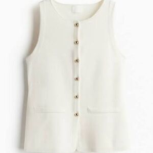 H&M Cream Fine Knit Vest